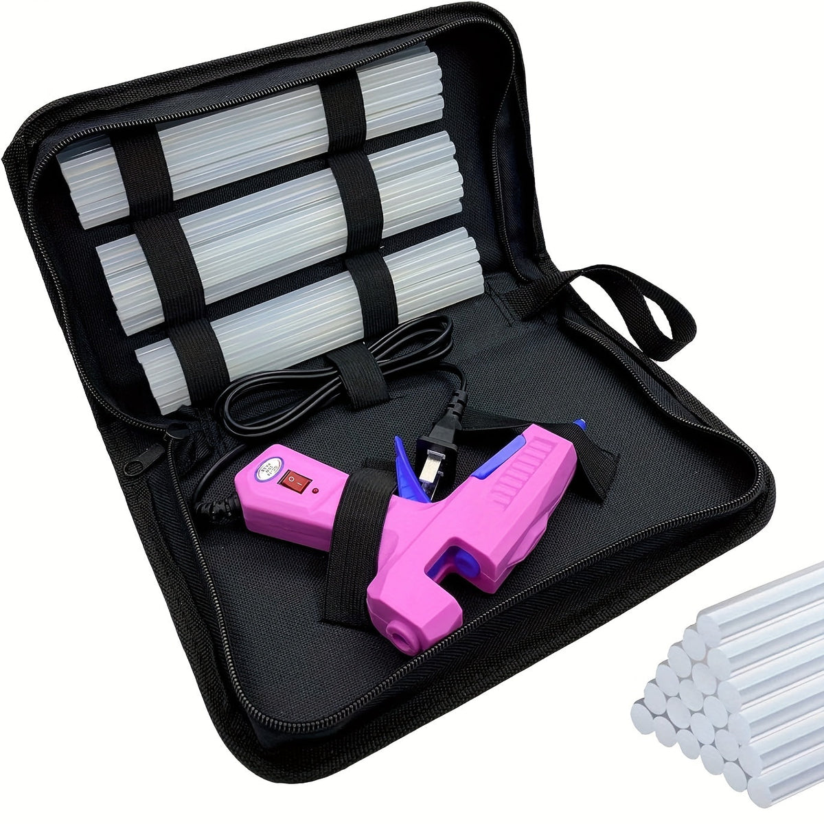 30W Hot Melt Glue Gun Kit with 30 Glue Sticks 7x150mm – Fast Heating Electric Glue Gun for School Arts Crafts DIY Projects and Quick Home Repairs – Multiple Color Options