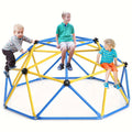 6-Foot Outdoor Kids Climbing Dome Backyard Jungle Gym with Stainless Steel Frame Weather-Resistant 600 Lbs Capacity Safe Activity Center Gift for Boys Girls Ages 3 to 10 Years Yellow Blue