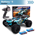 Brushless 4WD RC Off-Road Car 80KM/H High Speed - Dual Battery Edition, Advanced Suspension, All-Terrain Performance, Professional Grade Remote Control Car for Adults - Blue