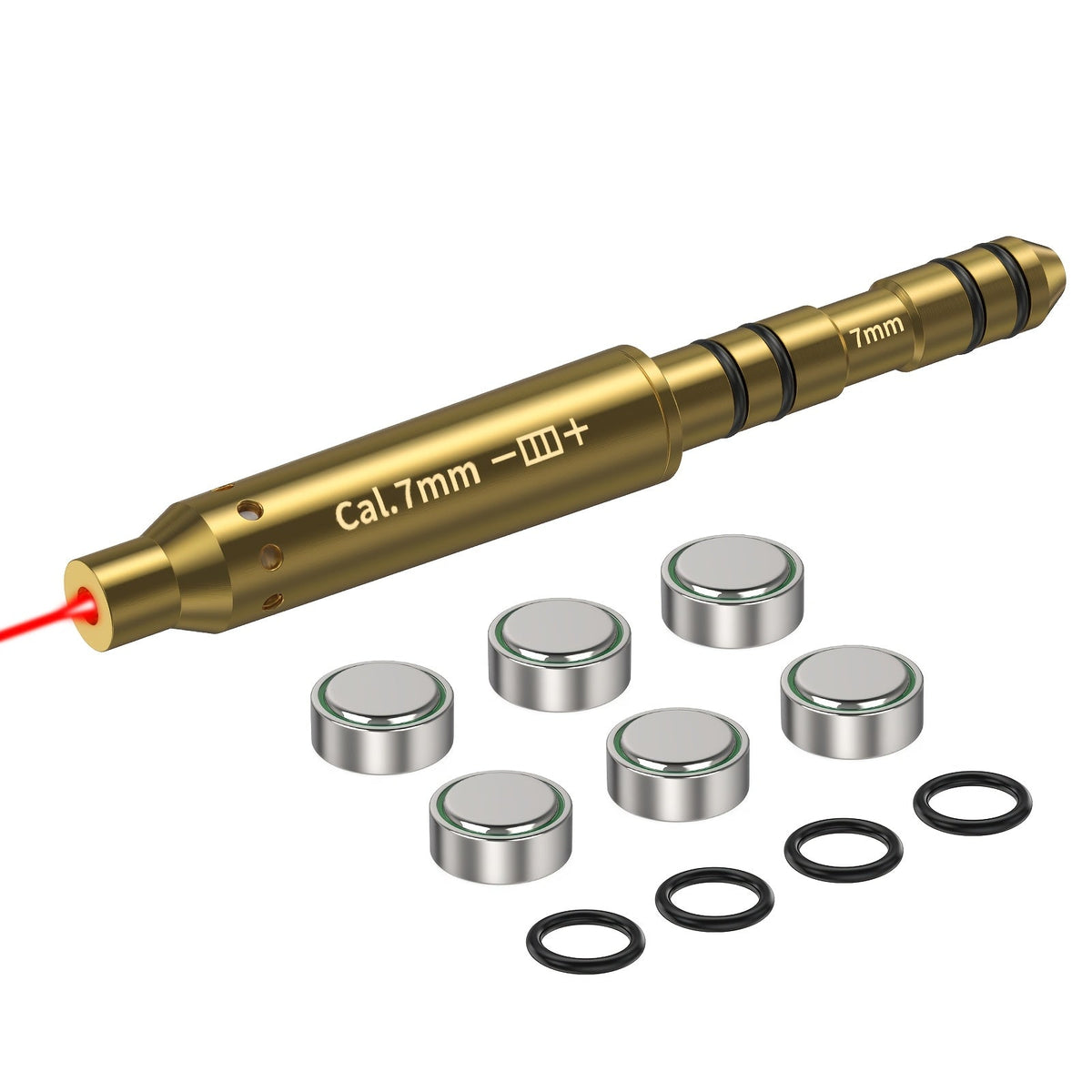 Laser Bore Sighter Multi-Caliber 22LR 223REM 243 9mm 308 30-06 7.62 177 6.5mm 7mm 25 27 Crossbow – Muzzle End Barrel Boresight Scope Zeroing Kit with 6 Batteries & 5 O-Rings 100 Yard Zero