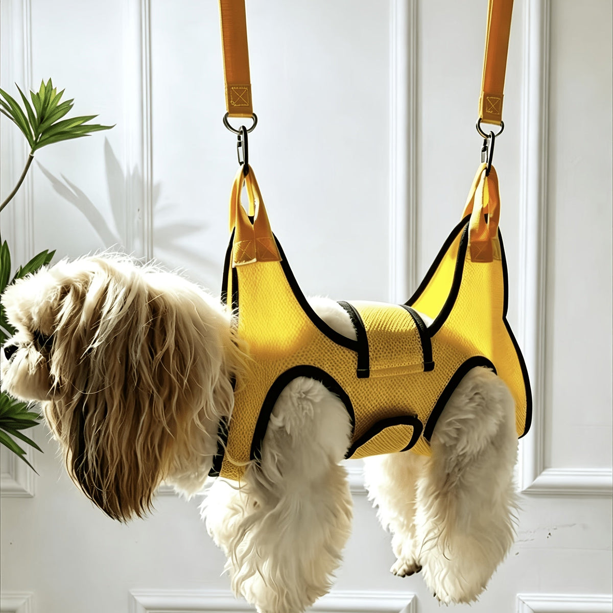 Dog Grooming Hammock – Breathable Hanging Pet Restraint Hammock for Nail Trimming, Bathing & Grooming Small Dogs & Cats, S/M/L Sizes, Hook & Loop Fastener 5-Piece Set