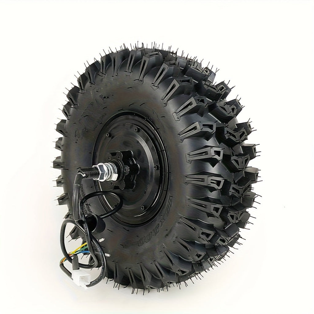 4WD Electric Go-Kart Conversion Kit – 4x 15" 500W Brushless Hub Motors with Remote Control, 24V/36V/48V Compatible, Fits Karts & Scooters