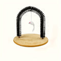 Cat Arch Self Groomer - Interactive Cat Scratching Massage Brush, Self-Grooming Corner Toy for Cats, Removes Loose Hair & Satisfies Rubbing Instinct, No Batteries Required