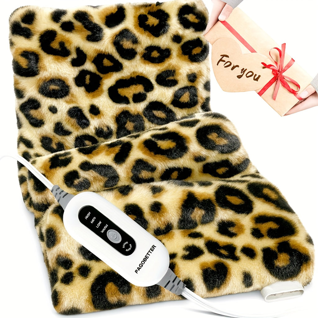 Electric Heating Pad for Back Pain Relief 12x24in – 130W Fast Heat to 150°F, 2X Thicker Plush Flannel, 4 Heat Settings, Auto Shut-Off, Machine Washable, Dry & Moist Heat Therapy for Neck Shoulders Abdomen Legs, Gift for Women Men Mom Dad