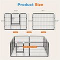 Portable Dog Playpen 8/16 Panels Heavy Duty Pet Exercise Pen for Large Medium Small Dogs Indoor Outdoor Use RV Camping Garden Yard Puppy Rabbit Animal Pen
