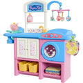 Peppa Pig Baby Evie 2-in-1 Nursery & Laundry Playset for Girls Ages 3+, Includes 8" Baby Evie Plush, High Chair, Play Washing Machine, 3 Outfits & Accessories - Official Licensed Role Play Pretend Toy Gift